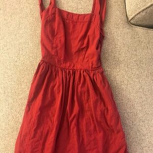 Madewell burnt red tie-back sundress